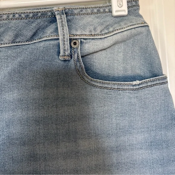 Maurices Light Blue Button-Front Denim Mini Skirt - Picture 7 of 13